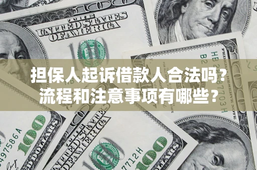 北京担保人起诉借款人合法吗？流程和注意事项有哪些？