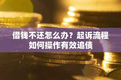 北京借钱不还怎么办？起诉流程如何操作有效追债