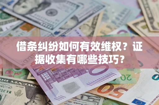 北京借条纠纷如何有效维权？证据收集有哪些技巧？