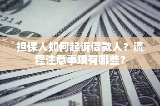 北京担保人如何起诉借款人？流程注意事项有哪些？